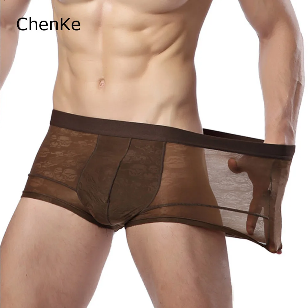 

Male Transparent Underwear Men boxers Fashion Design Plain Classic Slip Boxer Shorts panties Brand Men Clothing L-XXXL