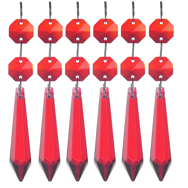 H&D 55mm Crystal Icicle Prisms Chandelier Drop Pendants Lamp Candelabra Parts, Pack of 10 (Red)
H&D 55mm Crystal Icicle Prisms Chandelier Drop Pendants Lamp Candelabra Parts, Pack of 10 (Red)