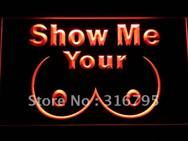 g246 Show Me your Tits LED Neon Light Signs with On/Off Switch 20+ Colors 5 Sizes to choose
g246 Show Me your Tits LED Neon Light Signs with On/Off Switch 20+ Colors 5 Sizes to choose