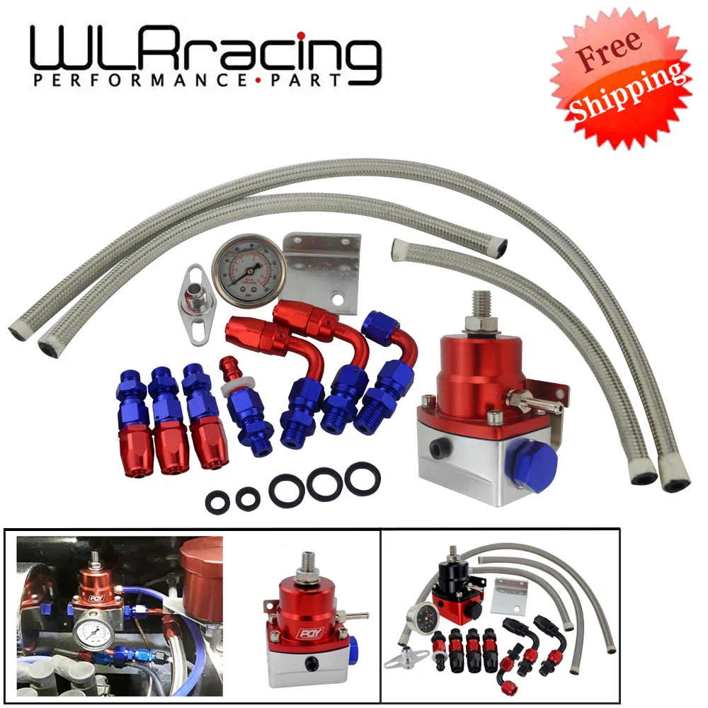 FREE SHIPPING - Universal Adjustable Fuel Pressure Regulator With Gauge+AN6 Fuel Line Hose+Fittings End Kit
FREE SHIPPING - Universal Adjustable Fuel Pressure Regulator With Gauge+AN6 Fuel Line Hose+Fittings End Kit