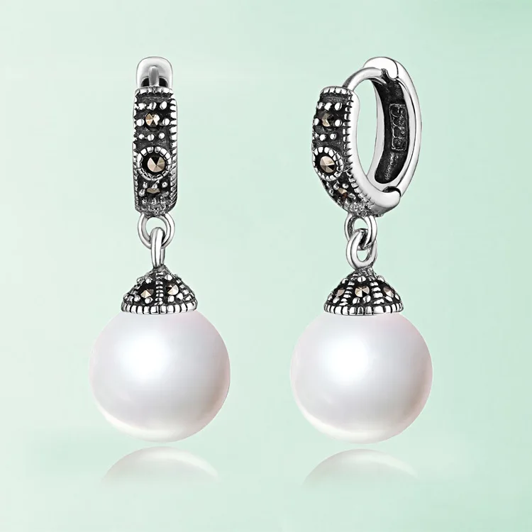 silver inlaid Earrings hand-made female pearl beads pearl earrings, Korean simple fashion earrings factory direct sale
silver inlaid Earrings hand-made female pearl beads pearl earrings, Korean simple fashion earrings factory direct sale