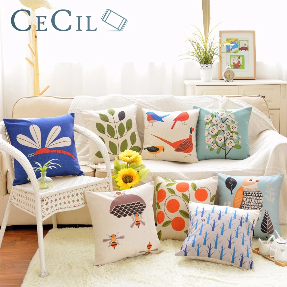 Nordic Pastoral Cushion Cover Bird Bee Tree Flower Printing Cushion Pillow Fabric Office Sofa Bed Heart Pillowcase Home Decor
Nordic Pastoral Cushion Cover Bird Bee Tree Flower Printing Cushion Pillow Fabric Office Sofa Bed Heart Pillowcase Home Decor