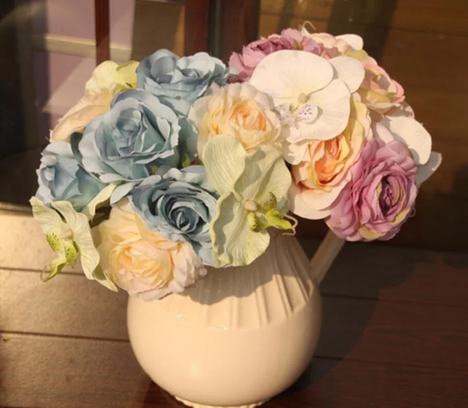 Artificial Rose&Orchid Flower Bride Bouquet Flower For Bridal Wedding Party Home Office Decorations
Artificial Rose&Orchid Flower Bride Bouquet Flower For Bridal Wedding Party Home Office Decorations