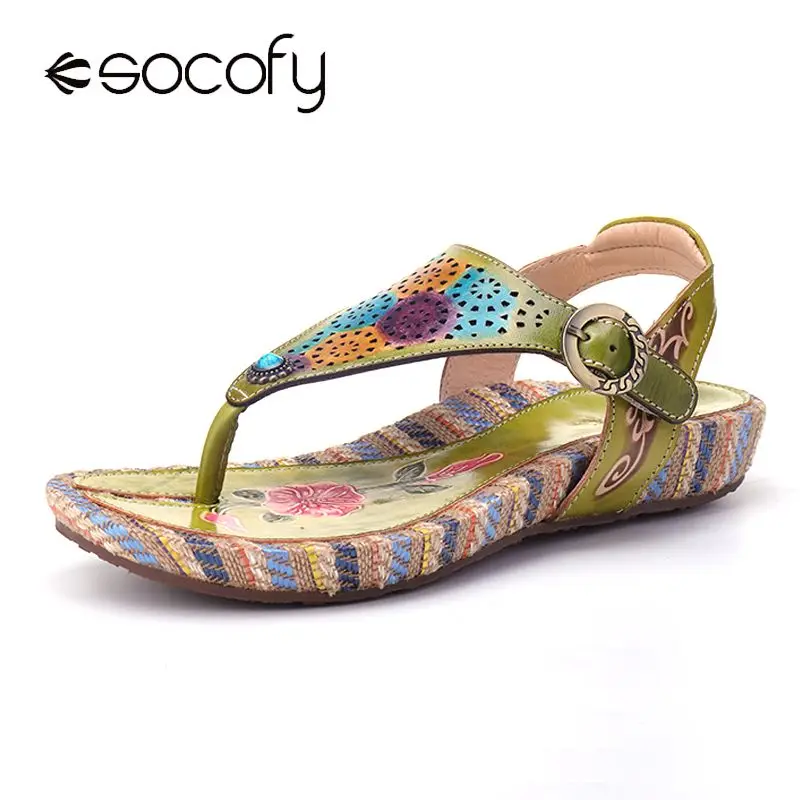 Socofy 2020 Vintage Summer Women Flat Shoes Printed Leather Beach Shoes Retro Flower Backless Slip-on Flats Causal Sandals
Socofy 2020 Vintage Summer Women Flat Shoes Printed Leather Beach Shoes Retro Flower Backless Slip-on Flats Causal Sandals