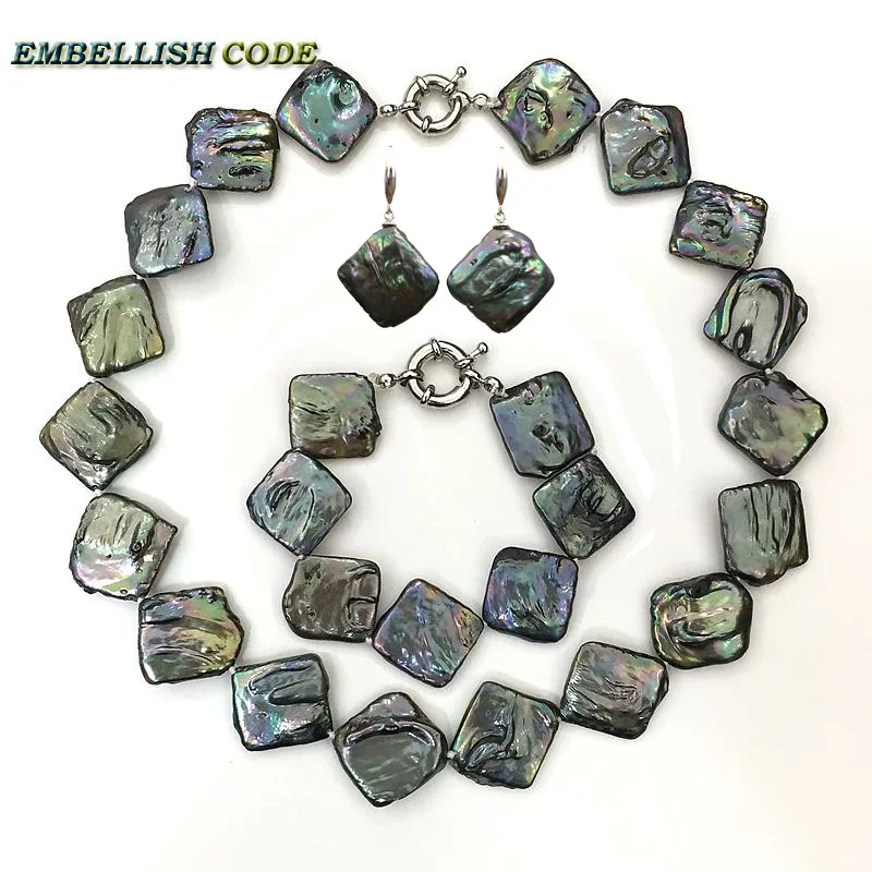 2018 baroque pearl choker statement necklace bracelet bangle hook dangle earrings set black few green color flat rhombus block
2018 baroque pearl choker statement necklace bracelet bangle hook dangle earrings set black few green color flat rhombus block
