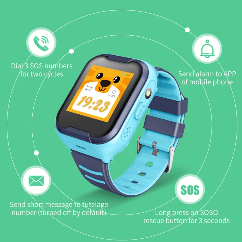 Детские Смарт-часы 4G Wifi GPS трекер умные часы детские 4g телефон видео звонок