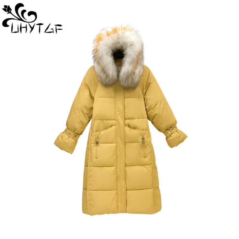 UHYTGF Fashion Warm Winter Jacket Down cotton clothing Women Fur Collar Long parka Women Casual Plus Size Thick Cotton coat X356
UHYTGF Fashion Warm Winter Jacket Down cotton clothing Women Fur Collar Long parka Women Casual Plus Size Thick Cotton coat X356