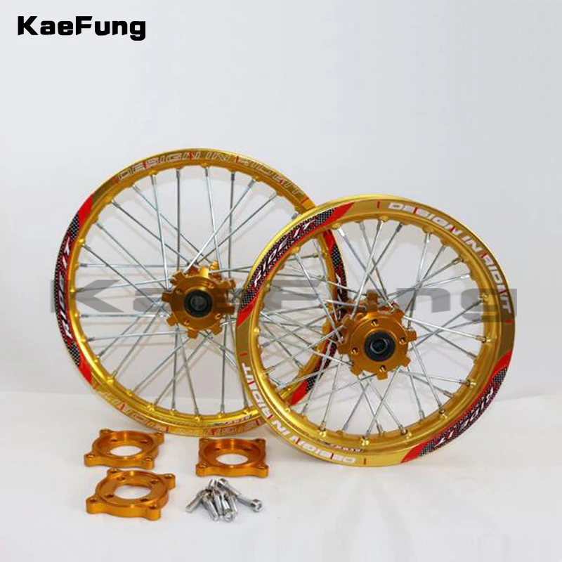 Dirt Pit bike 15mm Front 1.60-17" Rear 1.85-14" Alloy Wheel Rim with CNC Hub For KAYO HR-160cc TY150CC 14 17 inch Gold wheel
Dirt Pit bike 15mm Front 1.60-17" Rear 1.85-14" Alloy Wheel Rim with CNC Hub For KAYO HR-160cc TY150CC 14 17 inch Gold wheel