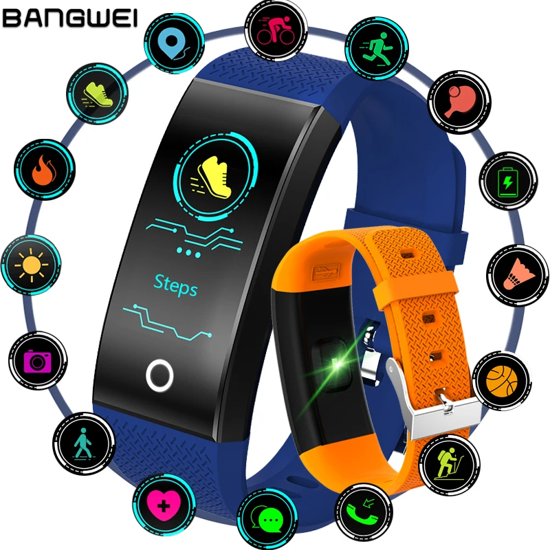 Умные часы BANGWEI спортивные браслет bluetooth пульсометр напоминание мониторинг сна