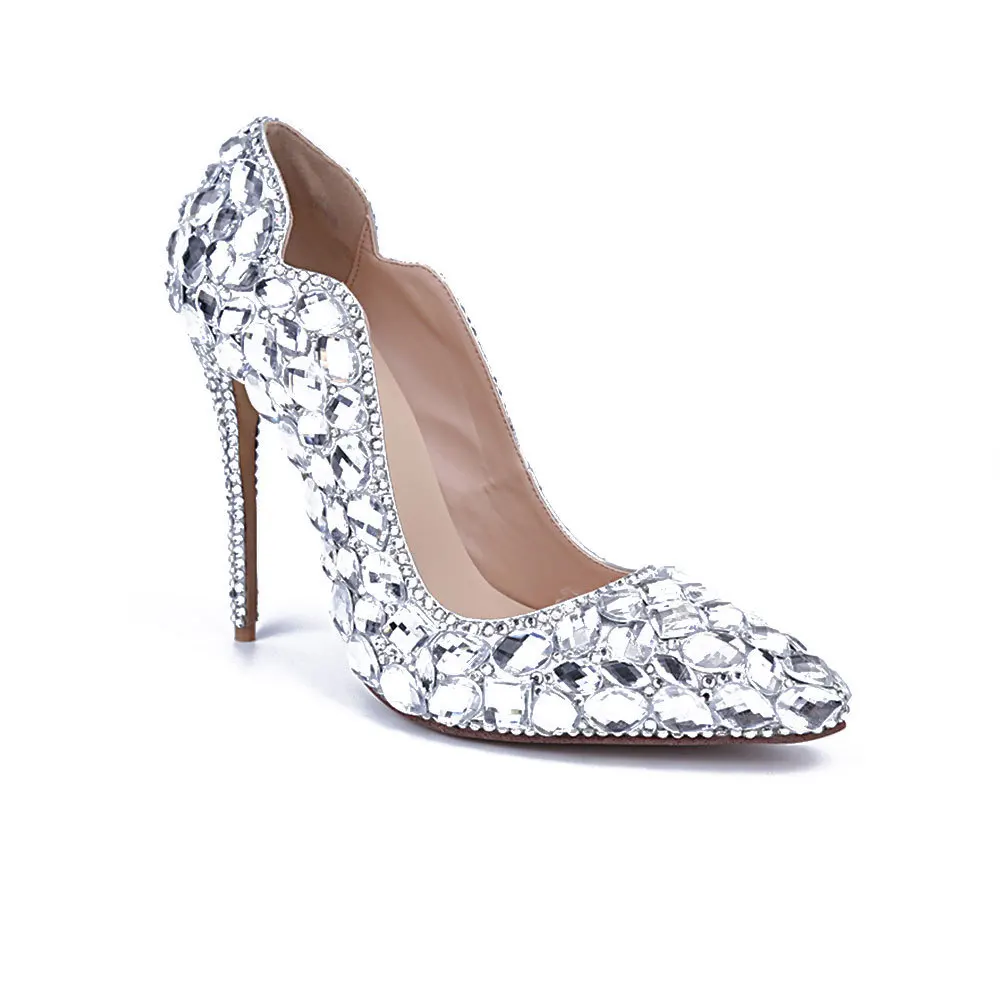 MA04150 European and American Fashion Silver Glass Diamond High Heel Pointed Single Shoes Women Banquet Pumps
MA04150 European and American Fashion Silver Glass Diamond High Heel Pointed Single Shoes Women Banquet Pumps
