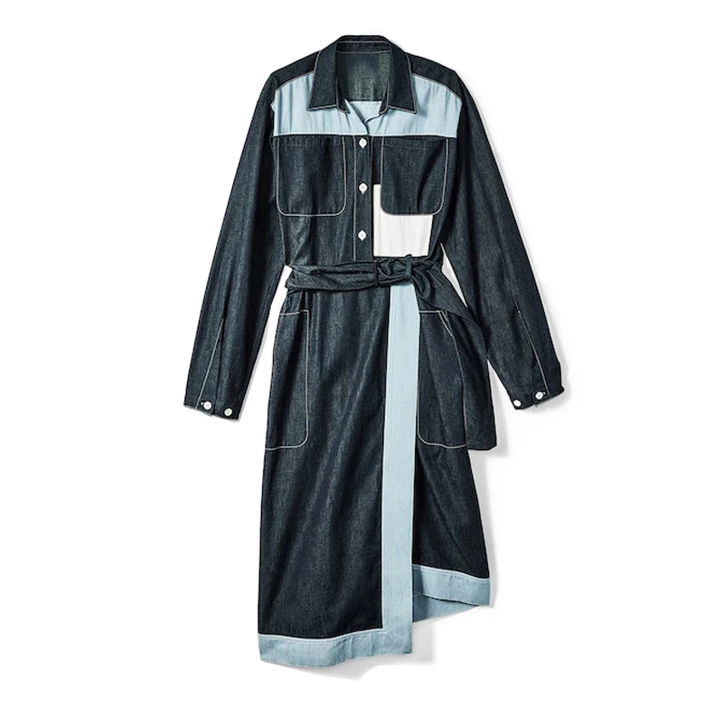 AEL Long Sleeve Patchwork Dress Lace Up Split Elegant Long Casual Asymmetrical Women's Clothing With Belt Autumn Winter 2019
AEL Long Sleeve Patchwork Dress Lace Up Split Elegant Long Casual Asymmetrical Women's Clothing With Belt Autumn Winter 2019