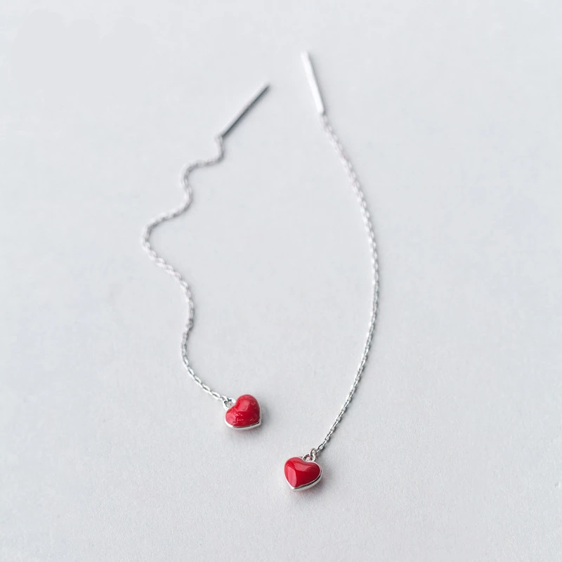 Jinleansu Red Heart Drop Earrings 925 Sterling Silver Sweet Heart Summer Earring Ear Wire Jewelry For Women Girl Accessories
Jinleansu Red Heart Drop Earrings 925 Sterling Silver Sweet Heart Summer Earring Ear Wire Jewelry For Women Girl Accessories