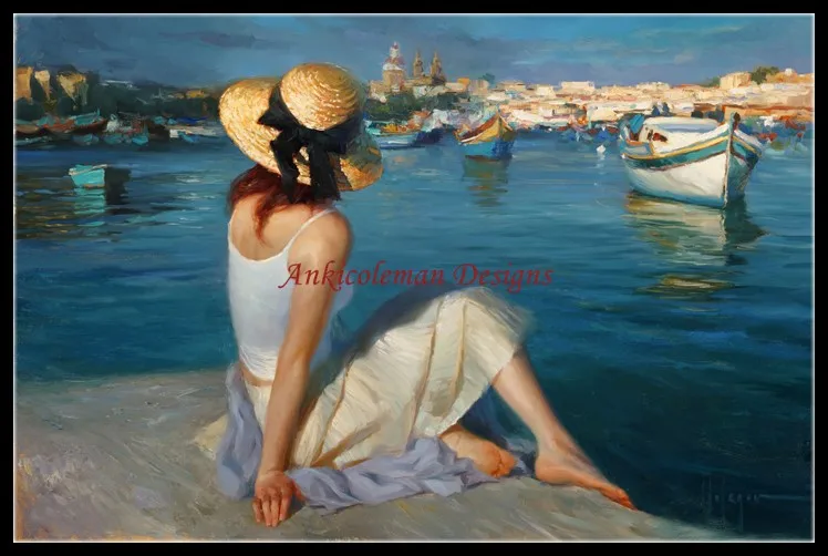 Needlework for Full Embroidery DIY French DMC Quality - Counted Cross Stitch Kits 14 ct Oil painting - Seaside Beauty
Needlework for Full Embroidery DIY French DMC Quality - Counted Cross Stitch Kits 14 ct Oil painting - Seaside Beauty