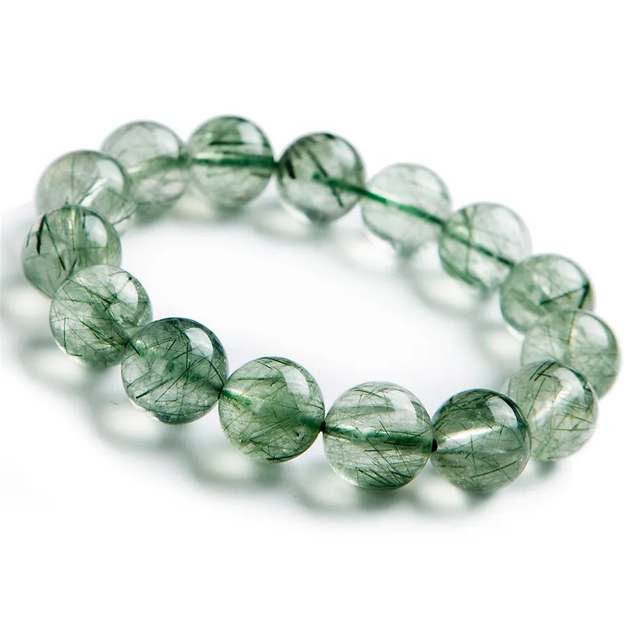 13mm Genuine Brazil Natural Green Hair Rutilated Quartz Bracelets Women Men Powerful Stretch Crystal Round Bead Bracelet
13mm Genuine Brazil Natural Green Hair Rutilated Quartz Bracelets Women Men Powerful Stretch Crystal Round Bead Bracelet