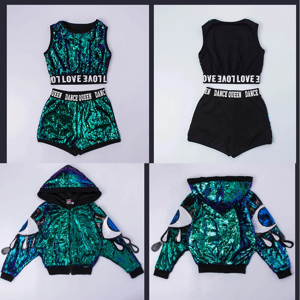 Kid Sequins Hip Hop Hoodies Jacket Clothing Girls Crop Tank Top Shirt Shorts Jazz Dancing Costumes Ballroom Dancing Clothes Wear
Kid Sequins Hip Hop Hoodies Jacket Clothing Girls Crop Tank Top Shirt Shorts Jazz Dancing Costumes Ballroom Dancing Clothes Wear