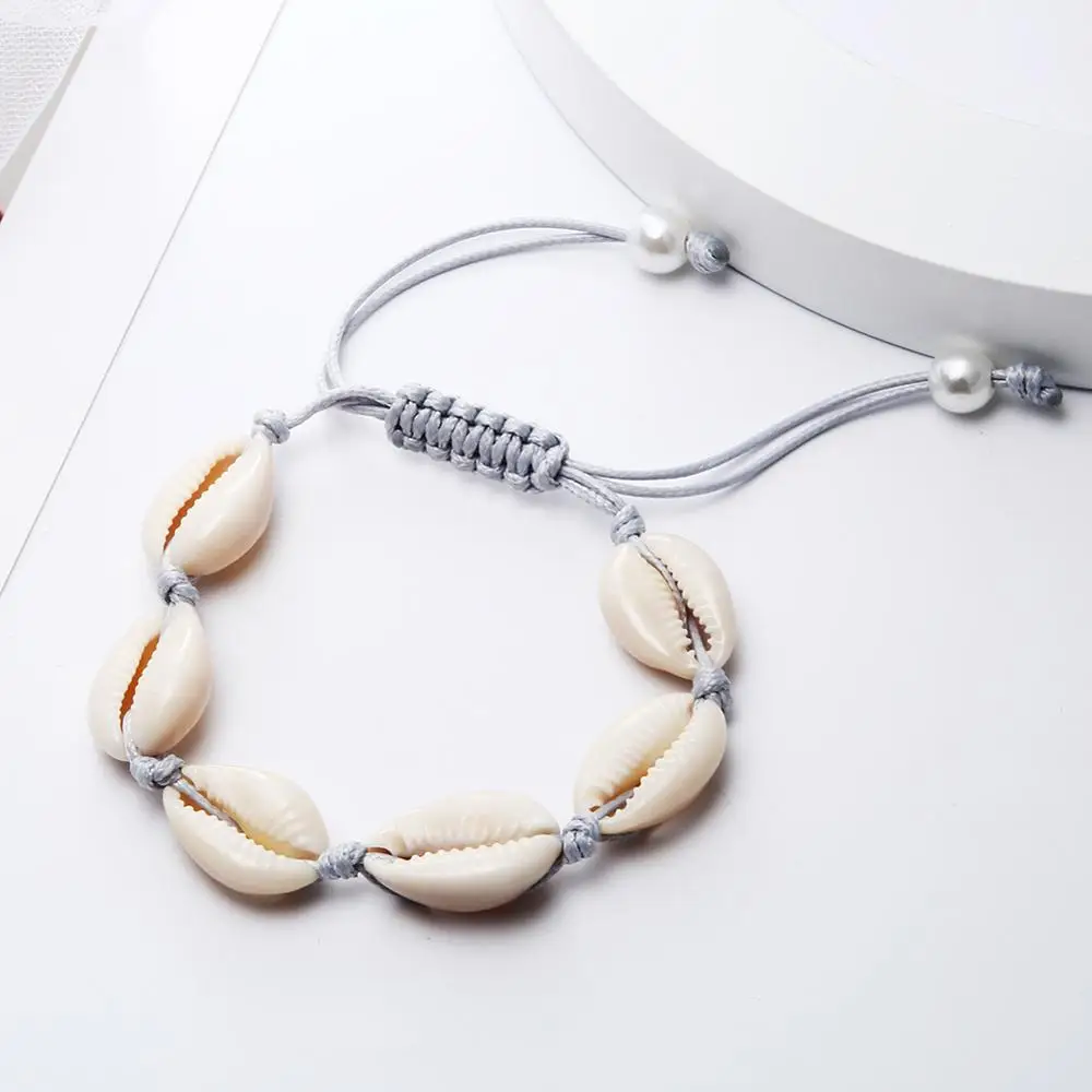 Handmade Natural Seashell Hand knit Rope Chain Bracelet Shell Bracelets Women Conch Beaded Strand Bracelet Fashion Accessories
Handmade Natural Seashell Hand knit Rope Chain Bracelet Shell Bracelets Women Conch Beaded Strand Bracelet Fashion Accessories