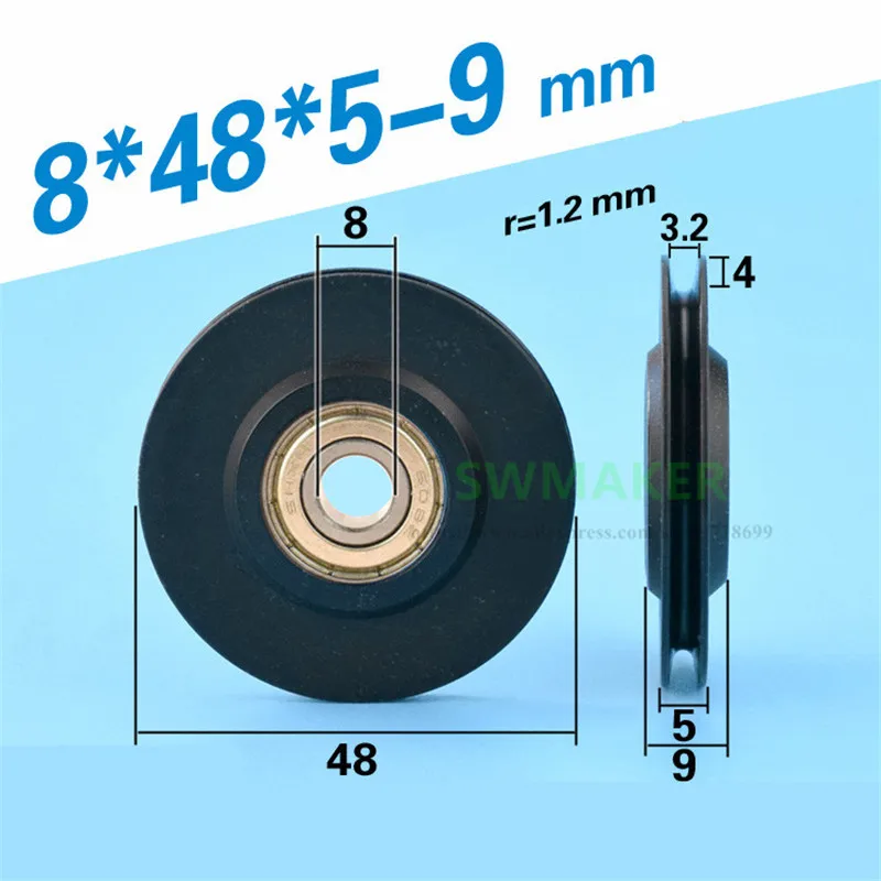 10pcs 8*48*5 -9mm 2mm thin line guide wheel, groove V slot U nylon wheel, 608 bearing rolling pulley, plastic wrap
10pcs 8*48*5 -9mm 2mm thin line guide wheel, groove V slot U nylon wheel, 608 bearing rolling pulley, plastic wrap