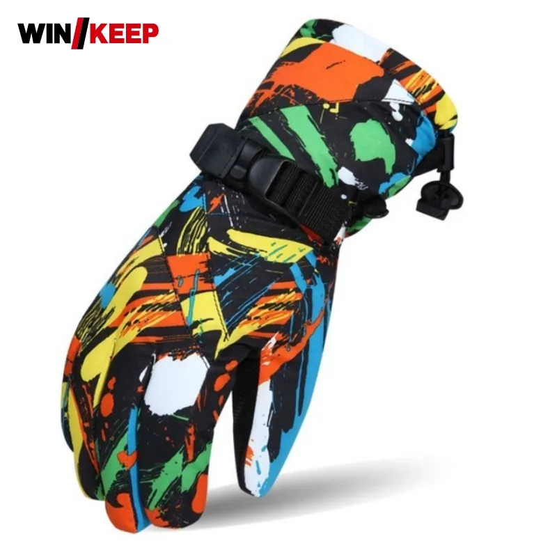 Professional Snowboarding Gloves Color Printed Mountain Skiing Luvas Thermal Cycling Moto Gloves Winter Warm Sports Equipment
Professional Snowboarding Gloves Color Printed Mountain Skiing Luvas Thermal Cycling Moto Gloves Winter Warm Sports Equipment