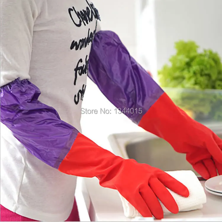 1 pair Plus Velvet Latex Rubber Gloves Dishwashing Gloves Waterproof Warm Cleaning Gloves Lengthen Thicken
1 pair Plus Velvet Latex Rubber Gloves Dishwashing Gloves Waterproof Warm Cleaning Gloves Lengthen Thicken