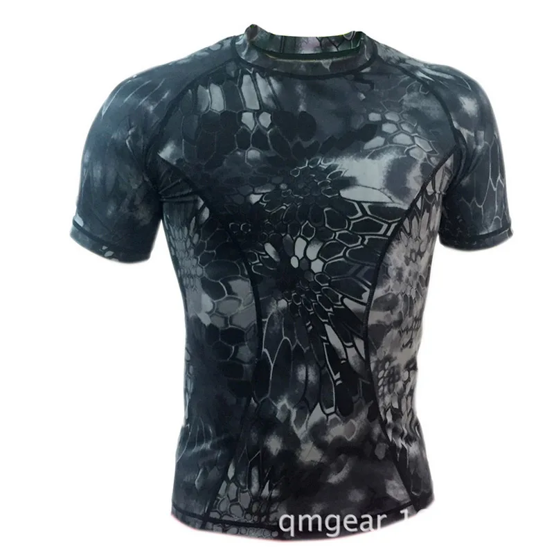 High Quality 2018 Outdoors Summer Camouflage Tights Short Sleeve Stretch Bodybuilding Jersey Quick Drying Python Texture Tshirts
High Quality 2018 Outdoors Summer Camouflage Tights Short Sleeve Stretch Bodybuilding Jersey Quick Drying Python Texture Tshirts