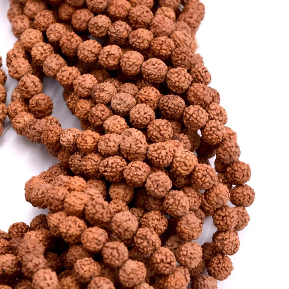 8 мм бусины Rudraksha Rudraksh Mukhi свободные для медитации йоги оптовая продажа Лот из 108|8mm