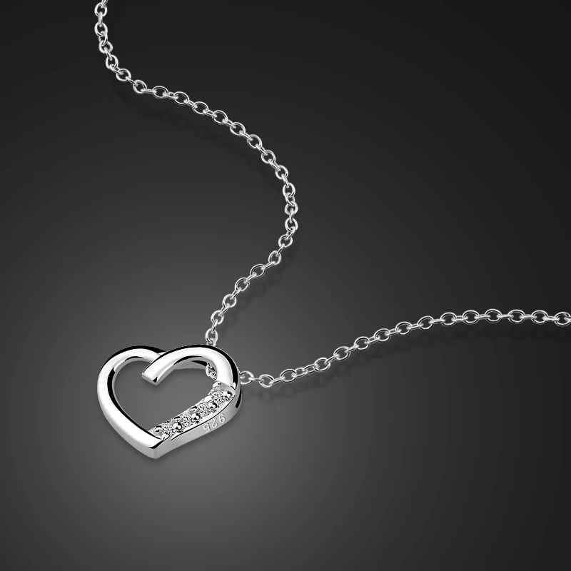 Sweet Style Girl 925 Sterling Silver Necklace Heart Pendant Design Solid Silver Wave Chain Real Silver Jewelry free shipping
Sweet Style Girl 925 Sterling Silver Necklace Heart Pendant Design Solid Silver Wave Chain Real Silver Jewelry free shipping