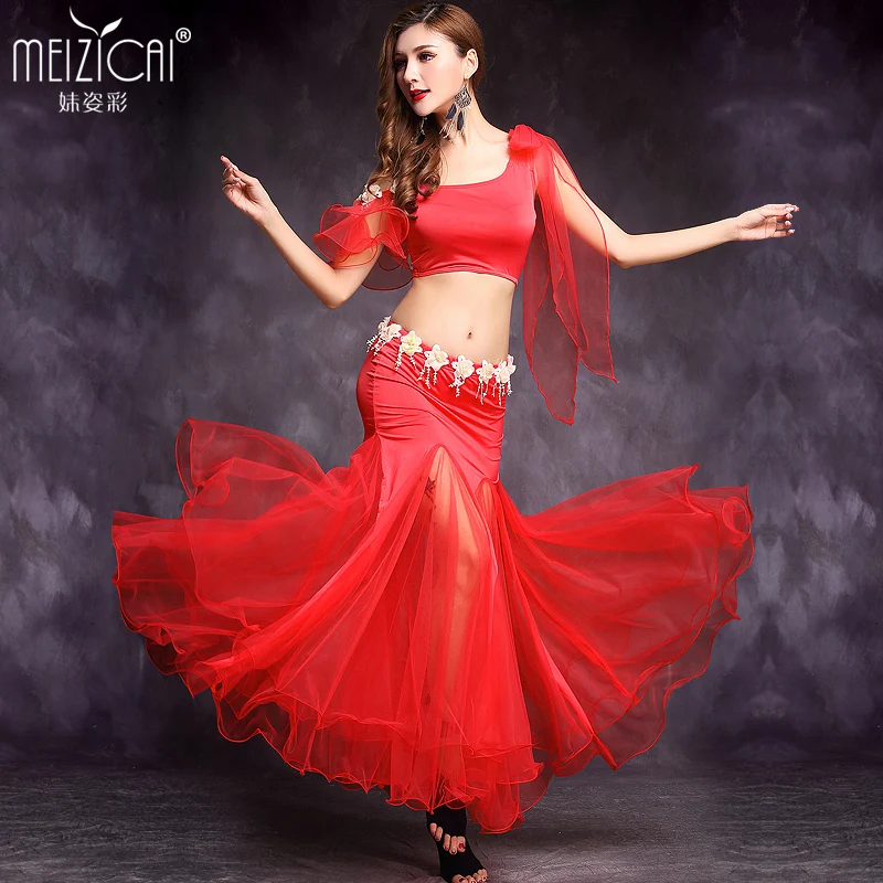 Lady Belly Dancing Costums Solid Color Belly Dance Suit Top Skirt Girls Dancing Practice Skirt Oriental Performance Suit D-0725
Lady Belly Dancing Costums Solid Color Belly Dance Suit Top Skirt Girls Dancing Practice Skirt Oriental Performance Suit D-0725