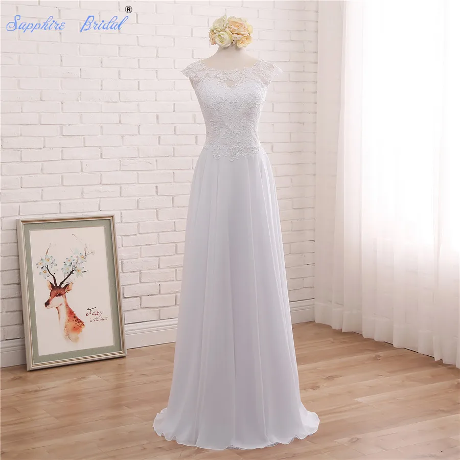 Sapphire Bridal Vestido De Noiva A Line Lace Wedding Dress Simple Long Chiffon Bridal Gown
Sapphire Bridal Vestido De Noiva A Line Lace Wedding Dress Simple Long Chiffon Bridal Gown