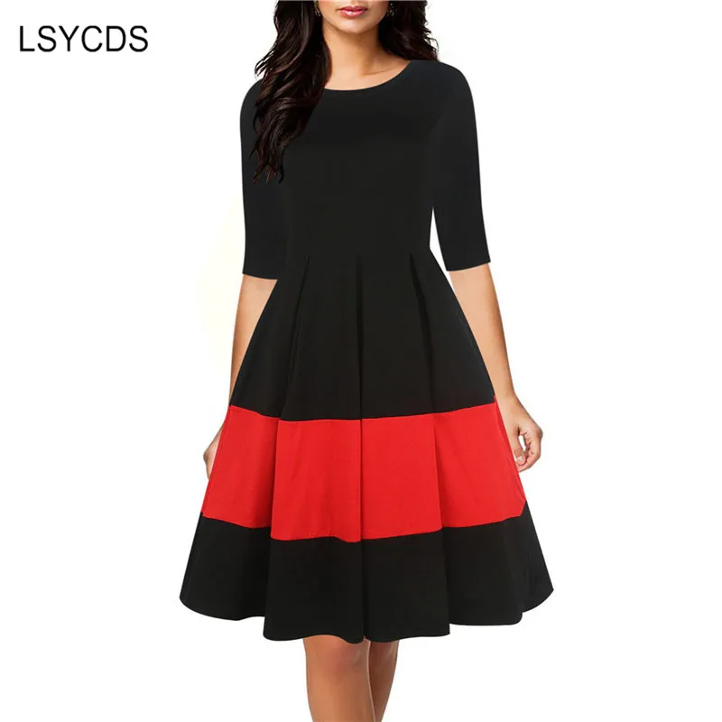 LSYCDS 50s Big Swing Retro Women Dress O Neck Half Sleeve Casual Office Bodycon Knee Length A-line Dresses Female Vintage Dress
LSYCDS 50s Big Swing Retro Women Dress O Neck Half Sleeve Casual Office Bodycon Knee Length A-line Dresses Female Vintage Dress