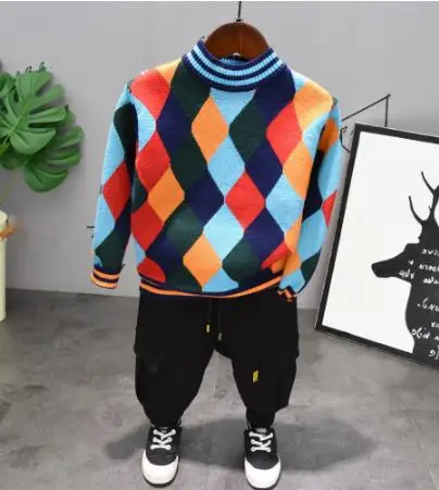 Spring Boys Clothes Children Clothes Kids Clothes New Boy Clothing Sets boys rhombus Knit sweater + pants 2PCS Sets2-6years
Spring Boys Clothes Children Clothes Kids Clothes New Boy Clothing Sets boys rhombus Knit sweater + pants 2PCS Sets2-6years