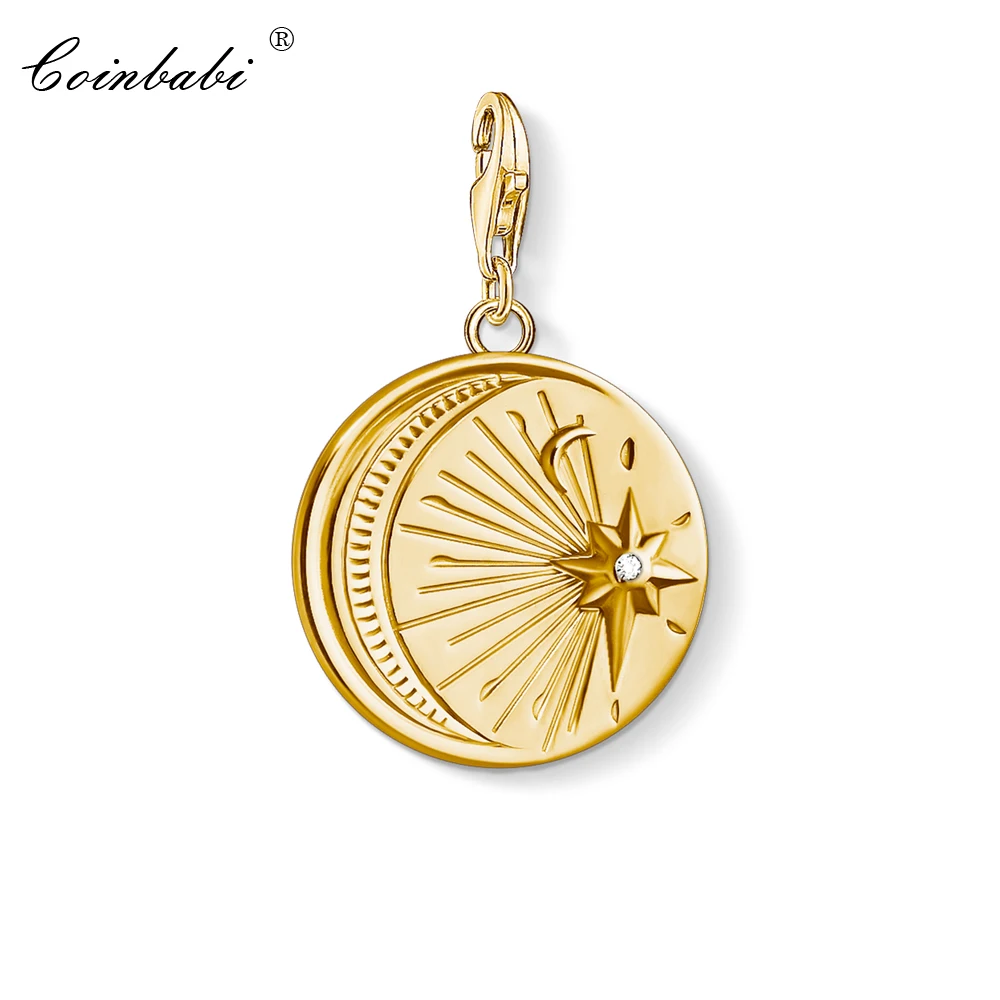 Charm Pendant Vintage Moon & Star,2019 New Fashion Jewelry Trendy Pure 925 Sterling Silver Gift For Women Fit Bracelet Necklace
Charm Pendant Vintage Moon & Star,2019 New Fashion Jewelry Trendy Pure 925 Sterling Silver Gift For Women Fit Bracelet Necklace