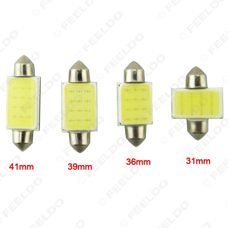 FEELDO 10Pcs White 31mm/36mm/39mm/41mm COB 12SMD 12LED 1.5W Car Festoon LED Bulb Interior Dome Light
FEELDO 10Pcs White 31mm/36mm/39mm/41mm COB 12SMD 12LED 1.5W Car Festoon LED Bulb Interior Dome Light