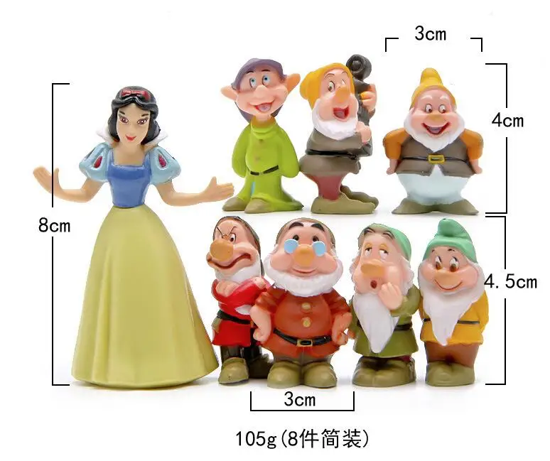 Snow White and the Seven Dwarfs Classic Toy Figure Collection 8Pcs set PVC figure Cute Princess CF03
Snow White and the Seven Dwarfs Classic Toy Figure Collection 8Pcs set PVC figure Cute Princess CF03