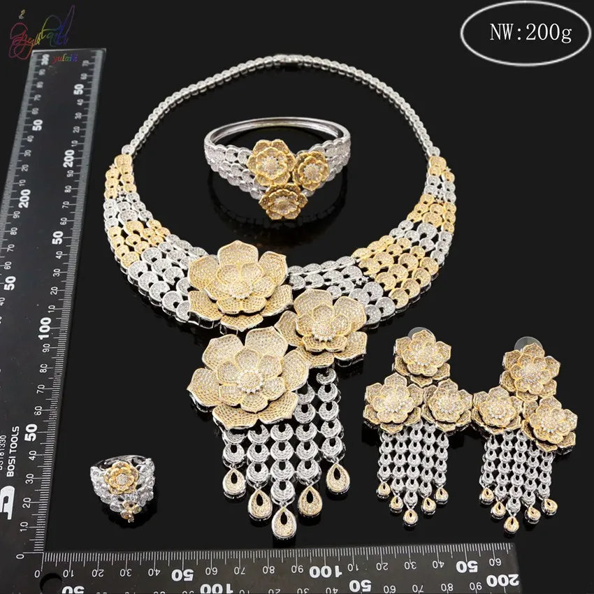 YULAILI Free Delivery High Quality Ladies Costume Flower Zircon Four Pieces Jewelry Sets
YULAILI Free Delivery High Quality Ladies Costume Flower Zircon Four Pieces Jewelry Sets