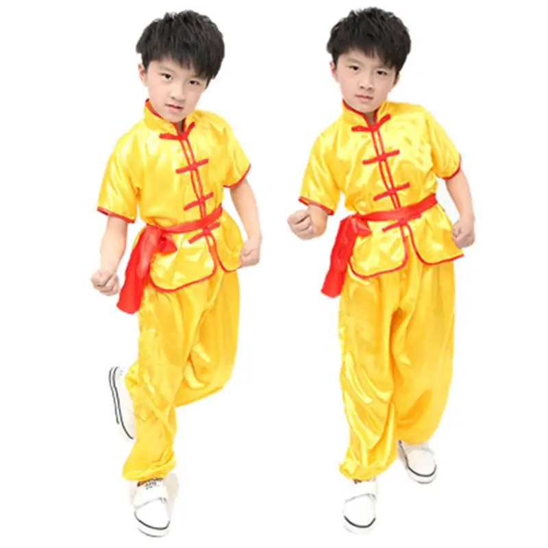 Chinese traditional costumes Children's martial arts performances Private dragon totem tai chi suit children dance costumes 2018
Chinese traditional costumes Children's martial arts performances Private dragon totem tai chi suit children dance costumes 2018
