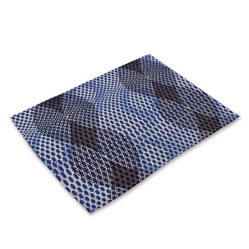Новые модные абстрактные настольные салфетки с геометрическим узором льняные