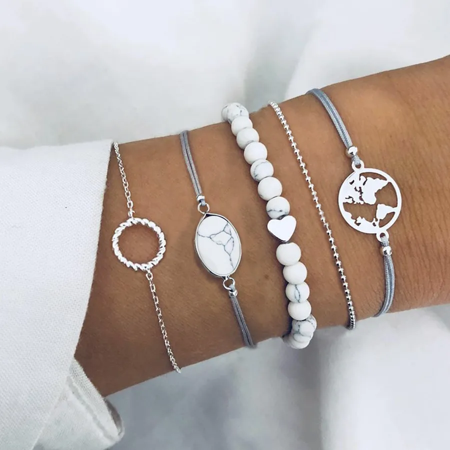 DIEZI Bohemian White Beads Bracelets Sets For Women Fashion Rope Chain Ocean Map Round Bracelets Bangles Jewelry Gifts
DIEZI Bohemian White Beads Bracelets Sets For Women Fashion Rope Chain Ocean Map Round Bracelets Bangles Jewelry Gifts