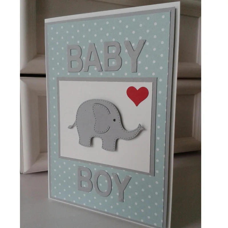Elephants baby Stencil Metal Cutting Dies Cut Practice Hands on DIY Scrapbooking Album Craft die|Вырубные штампы| |