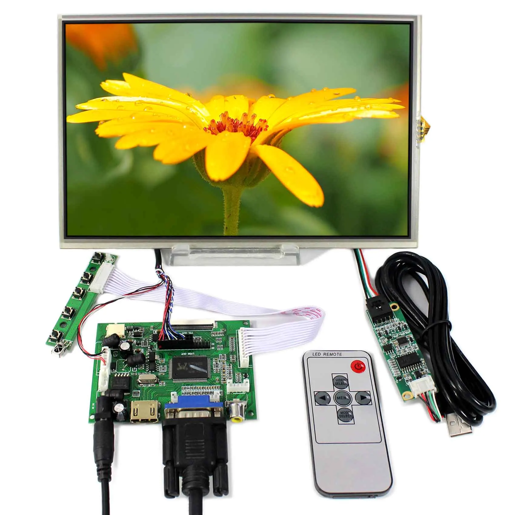 H DMI+VGA+2AV LCD Controller Board With 10.1inch 1280x800 B101EW05 LP101WX1 Touch LCD
H DMI+VGA+2AV LCD Controller Board With 10.1inch 1280x800 B101EW05 LP101WX1 Touch LCD