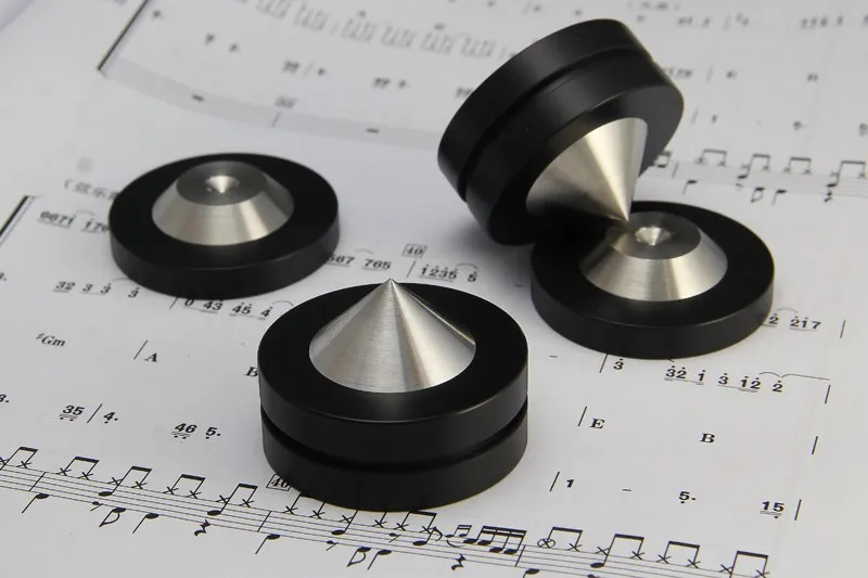 New 1 black crystal steel D39mm soundproofing foot speaker nail, audio cone, HiFi mounting amplifier foot set 4pcs
New 1 black crystal steel D39mm soundproofing foot speaker nail, audio cone, HiFi mounting amplifier foot set 4pcs