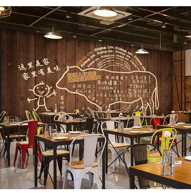 custom wall mural 3D Beef steak barbecue restaurant Hot pot coffee house tea shop dining room wood mural wallpaper
custom wall mural 3D Beef steak barbecue restaurant Hot pot coffee house tea shop dining room wood mural wallpaper