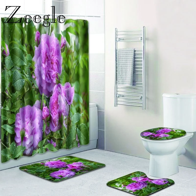 Zeegle Floral Printed Shower Mat Microfiber Bath Mat Non Slip Bathroom Rug Toilet Mat 4pcs Set Toilet Rug Shower Carpet Foot Mat
Zeegle Floral Printed Shower Mat Microfiber Bath Mat Non Slip Bathroom Rug Toilet Mat 4pcs Set Toilet Rug Shower Carpet Foot Mat