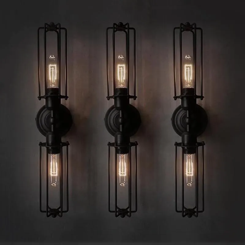 Iron black lampshade wall lamp vintage cage protection light fixture loft light fixture modern indoor lighting wall lamps
Iron black lampshade wall lamp vintage cage protection light fixture loft light fixture modern indoor lighting wall lamps