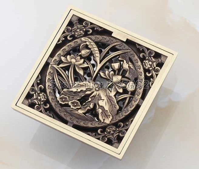 Bathroom Accessories Antique Brass Square Shaped Floor Waste Shower Drain Lhr016
Bathroom Accessories Antique Brass Square Shaped Floor Waste Shower Drain Lhr016
