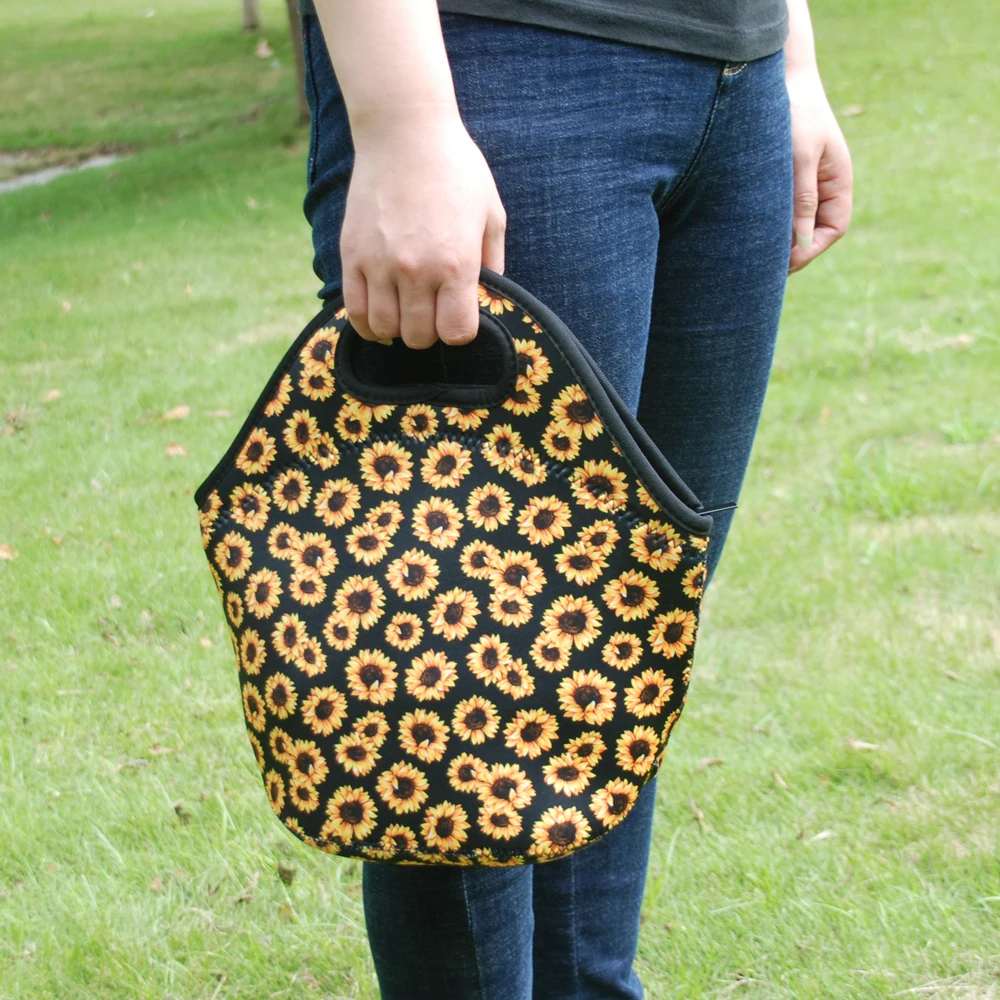 Sunflower Lunch Bag DOM112882 Neoprene Food Carrier with Zipper Closure Printing Tote
Sunflower Lunch Bag DOM112882 Neoprene Food Carrier with Zipper Closure Printing Tote