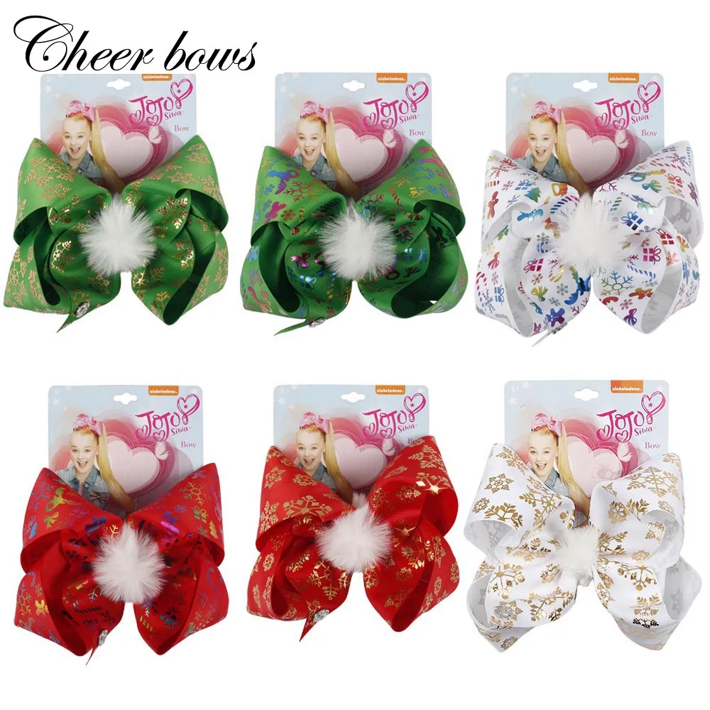 7" Large Pompom Christmas Hair Bows Snow Gifts Printed Hair Clips Handmade Grosgrain Hairbow For Girls Festival Hair Accessories
7" Large Pompom Christmas Hair Bows Snow Gifts Printed Hair Clips Handmade Grosgrain Hairbow For Girls Festival Hair Accessories