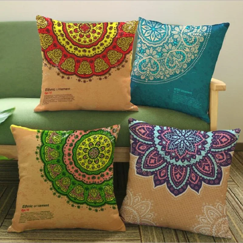 Mandala Cushion Cover Colorful Flower Pattern Linen Vintage Pillow Case Home Decoration Car Sofa Decorative Pillowcase 45x45cm
Mandala Cushion Cover Colorful Flower Pattern Linen Vintage Pillow Case Home Decoration Car Sofa Decorative Pillowcase 45x45cm