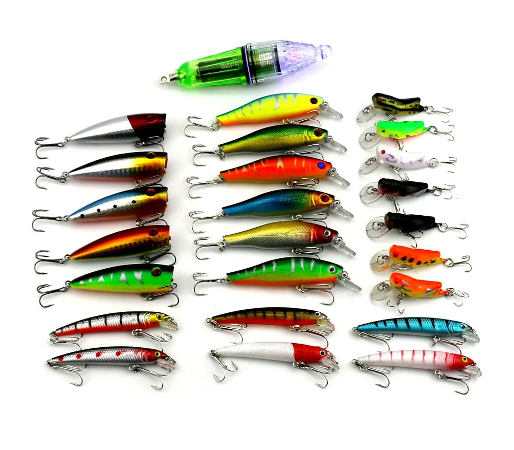 25pcs 5Groups Mix Fishing Lures Peche Wobblers Crankbait Pesca Insect Lure Light Lure Pesca Isca Artificial Fishing Tackle(Z005)
25pcs 5Groups Mix Fishing Lures Peche Wobblers Crankbait Pesca Insect Lure Light Lure Pesca Isca Artificial Fishing Tackle(Z005)