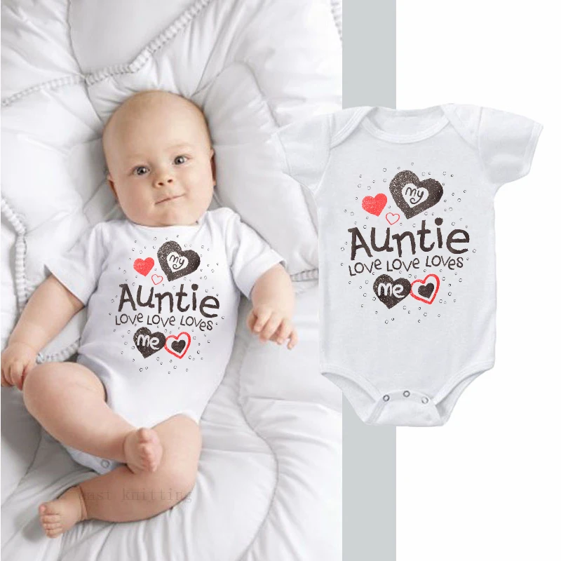 DERMSPE Summer New Style Baby Girls Boys Rompers Short Sleeve Newborn Baby Clothes Print My Auntie Love MeJumpsuit White
DERMSPE Summer New Style Baby Girls Boys Rompers Short Sleeve Newborn Baby Clothes Print My Auntie Love MeJumpsuit White
