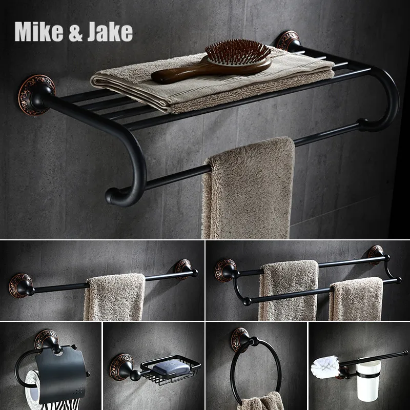 Black brush bath towel rack set towel rack bathroom bathroom hardware pendant suit toilet European towel shelf paper holder bath
Black brush bath towel rack set towel rack bathroom bathroom hardware pendant suit toilet European towel shelf paper holder bath